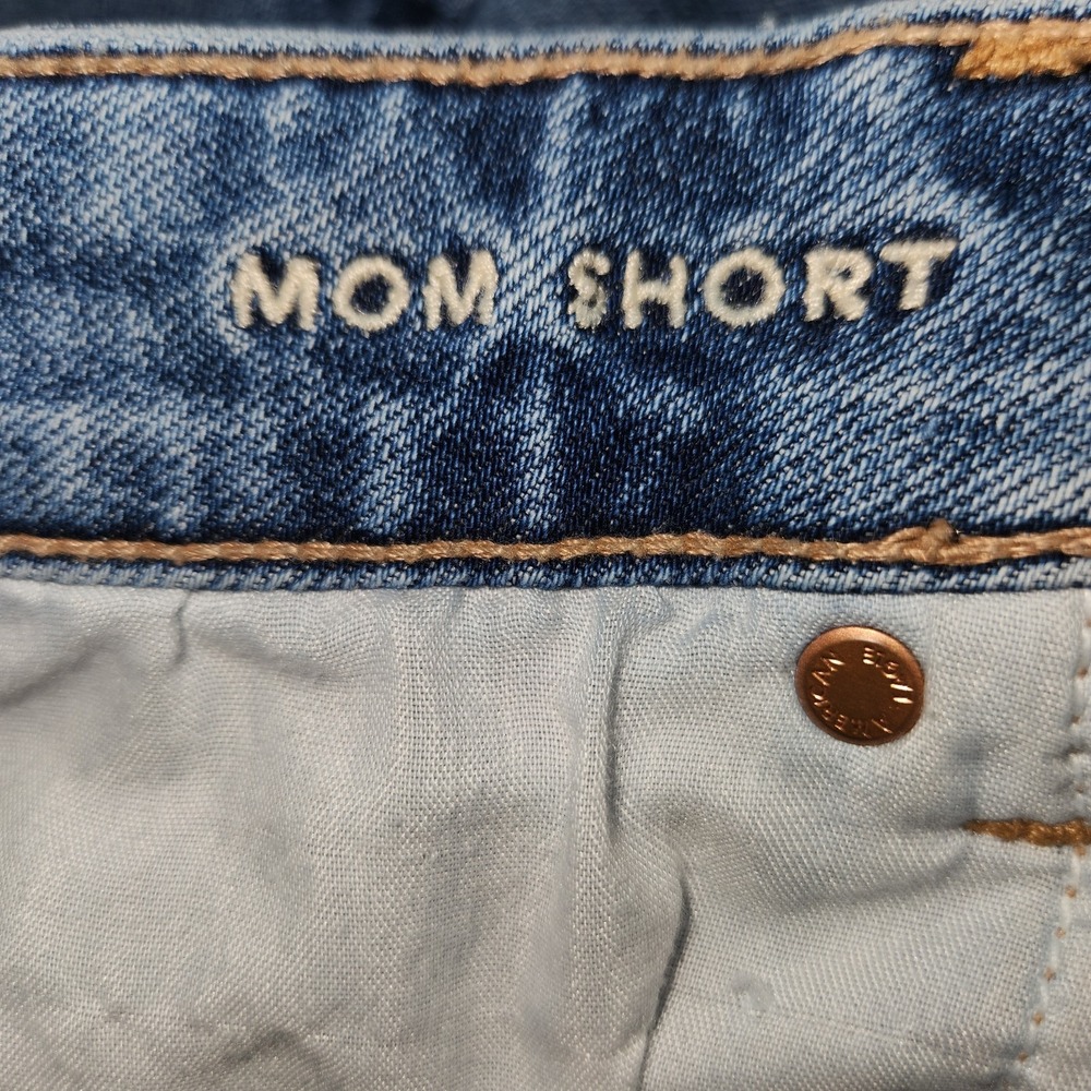 American Eagle Stretch Mom Shorts High Rise Sz 12 - Picture 3 of 7